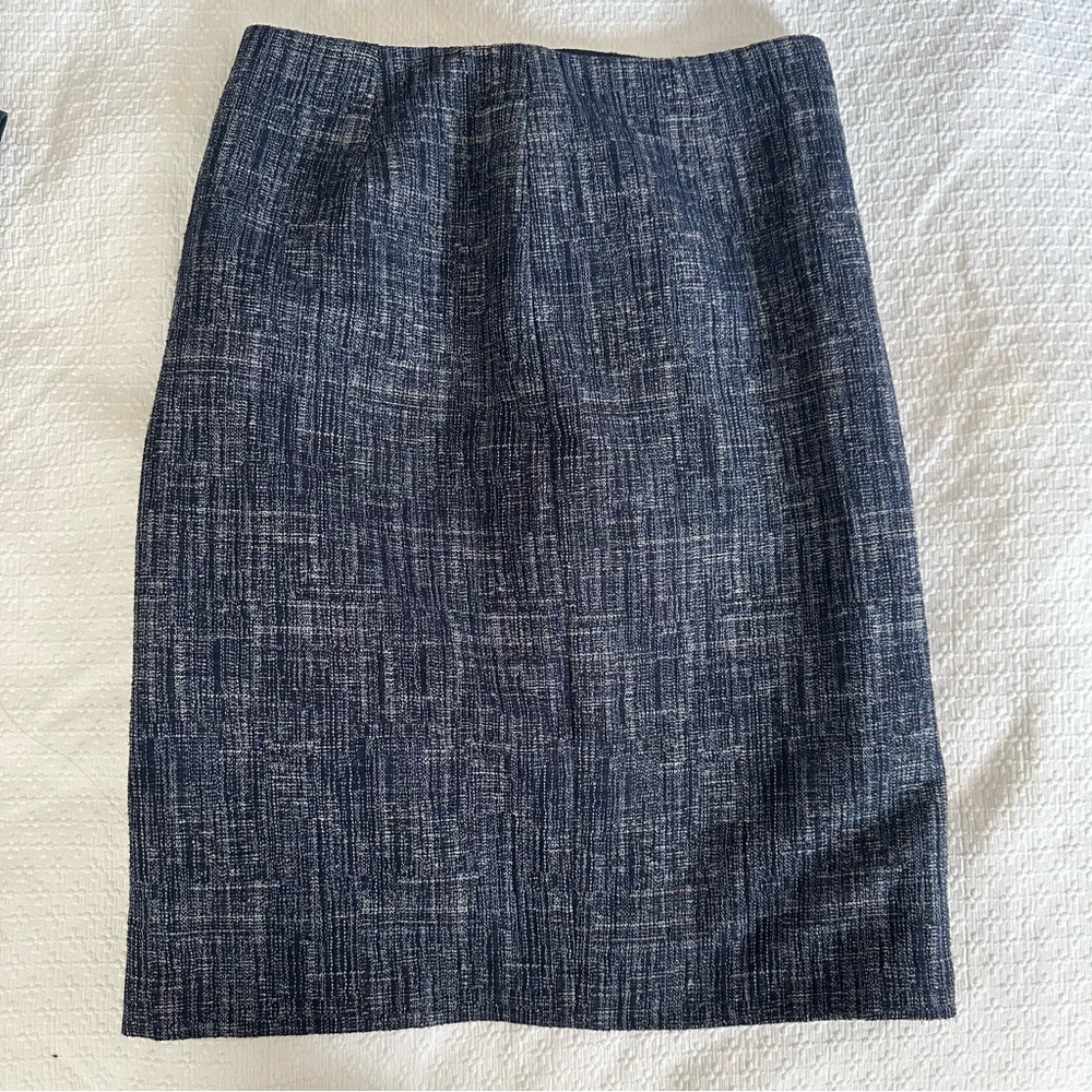 Banana Republic Navy Tweed Pencil Skirt